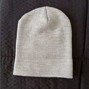 Light Gray Knit Beanie One Size Excellent Condition